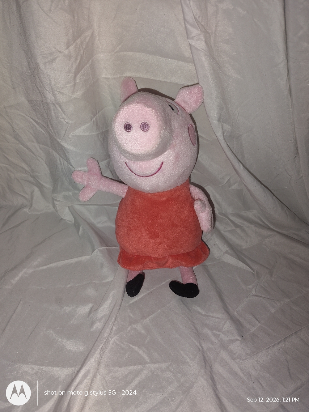 Peppa Pig Plush Toy in Pink with Red Dress - Peppa Pig Stuffed Character
